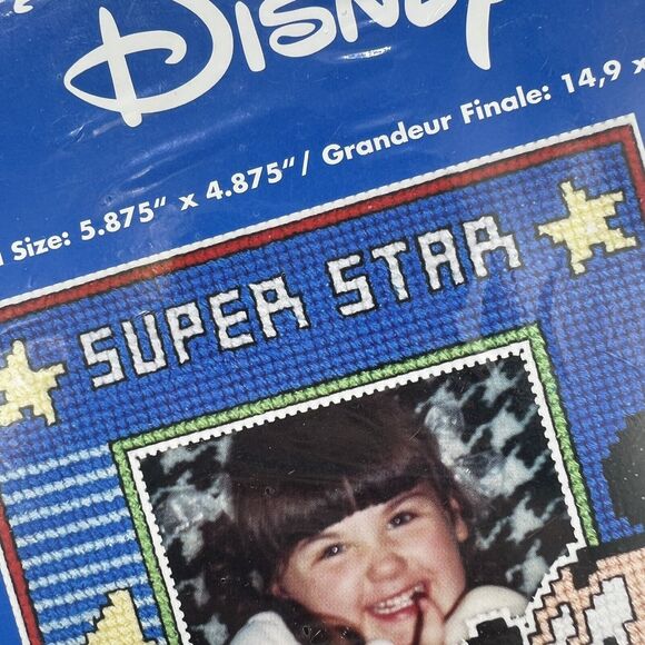 Mickey Mouse Cross Stitch Picture Frame Kit Janlynn Disney Super Star Photo - Picture 5 of 7